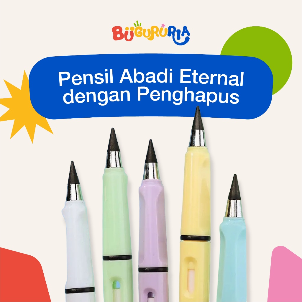 Bu Guru Ria - ETERNAL PENCIL + ERASER / UNLIMITED PENCIL / ETERNAL PENCIL PLUS ERASER / PENCIL CANOT