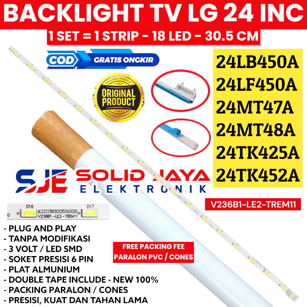 LG LED TV BACKLIGHT 24 INC 24LB450 24LF450 24MT47 24MT48 24TK542 24TK452 24TK452 24TL520 A SMD LED B