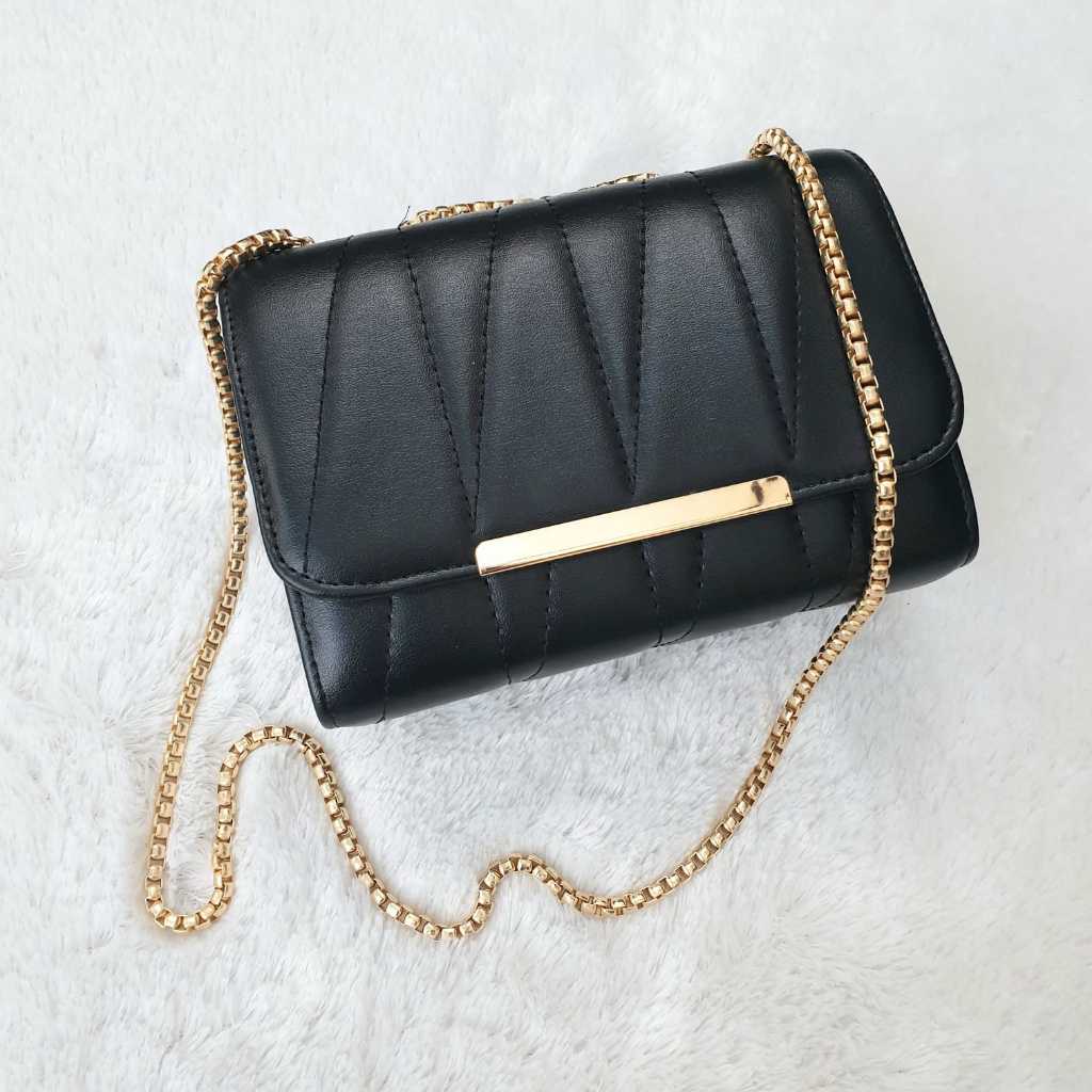 GLOW Glory กระเป๋าสะพายข้างสายโซ่ผู้หญิง + กระเป๋าสะพายข้างกล่องฟรีสําหรับเด็กผู้หญิง 7061