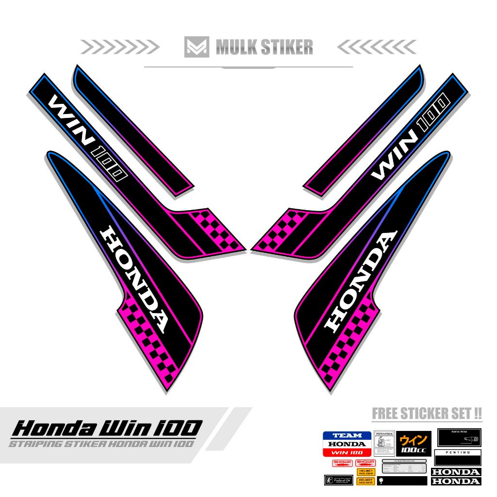 HONDA WIN STRIPING / MTF 29 / WIN 100 STICKER / WIN STICKER / STREET / STRIPING / SKOTLET / SKETOTLE
