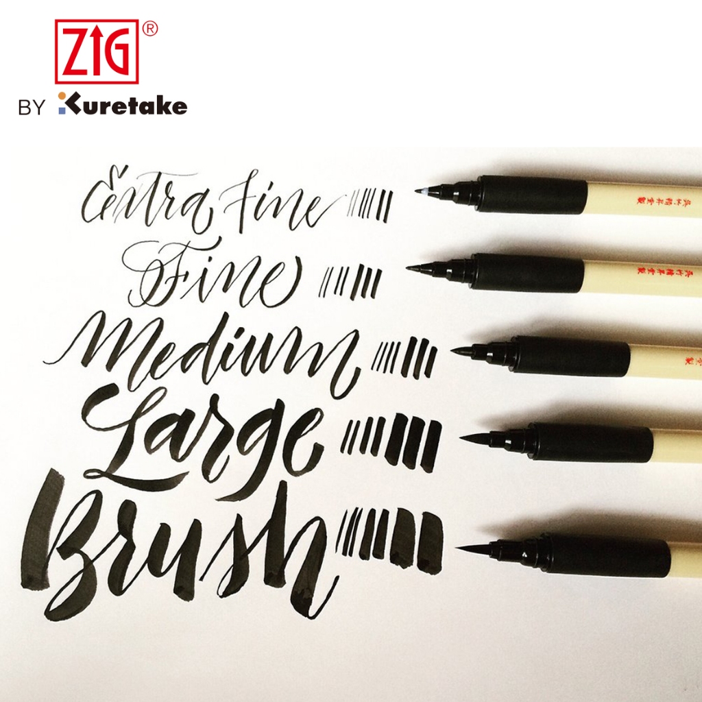 Zig KURETAKE Bimoji Fude Pen Black Series XT-10S