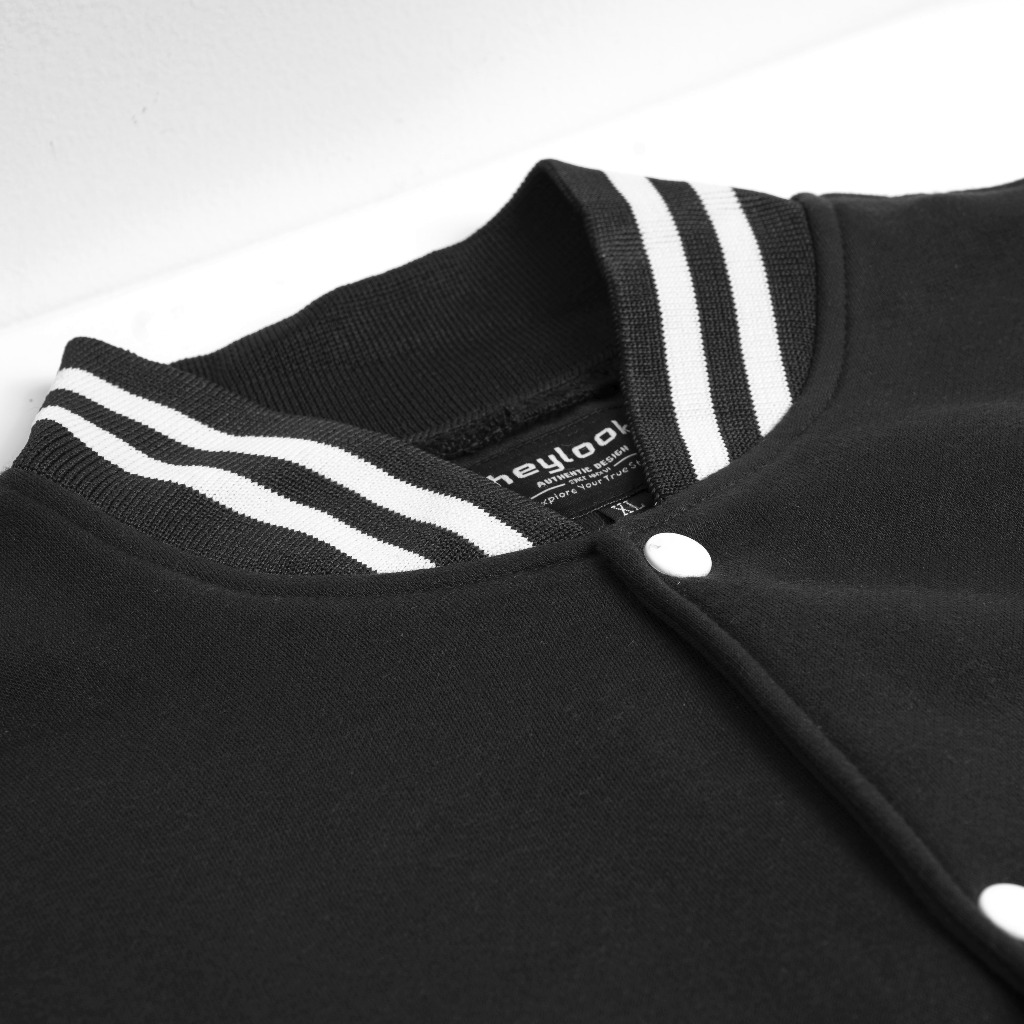 HEYLOOK Official - เสื้อแจ็คเก็ตตัวแทนสําหรับผู้ชาย, วัสดุขนแกะ, Distro Casual Baseball Model, เสื้อแจ็คเก็ตมอเตอร์ไซค์ผู้ชายสุดเท่ - รูปที่ 3