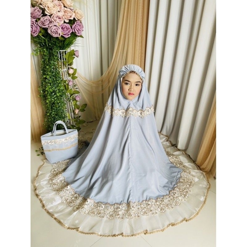 AMT| ALDIVA PRINCESS PRAYER ผ้าสําหรับ ELEMENTARY-JUNIOR สูง SCHOOL CHILDREN, MIXED TILLE SWAROVSSKY