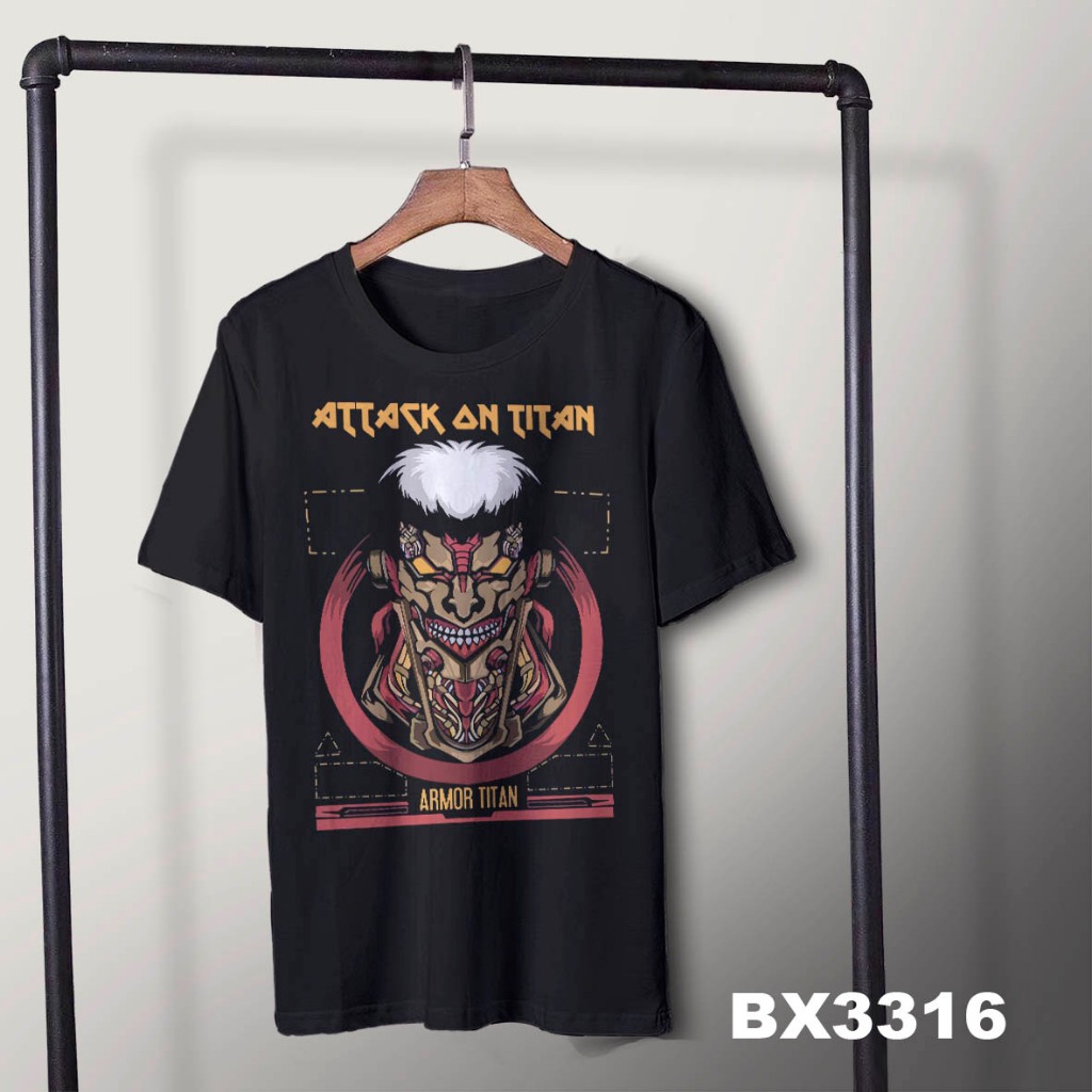 เสื้อยืดอนิเมะ Attack on Titan Armored Titan