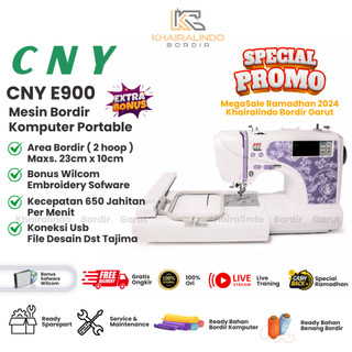 Mesin Jahit Bordir Komputer Portable CNY E900 / E 900