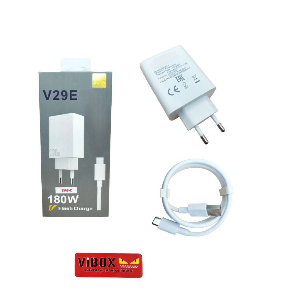 Vivo V29E 180w USB Type C และ Micro Charger Vivo Fast Charge พร้อมสายเคเบิลข้อมูล BY.ROBOT STORE JKT