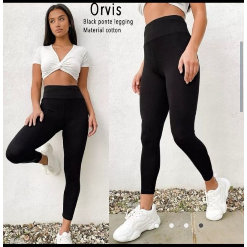 Orvis Black Ponte Leggeng ผู้หญิง