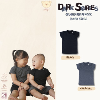 NARY Dark Series - Baju Anak -  Oblong Anak - Oblong Rib Pendek 1-4 tahun (1 pcs)