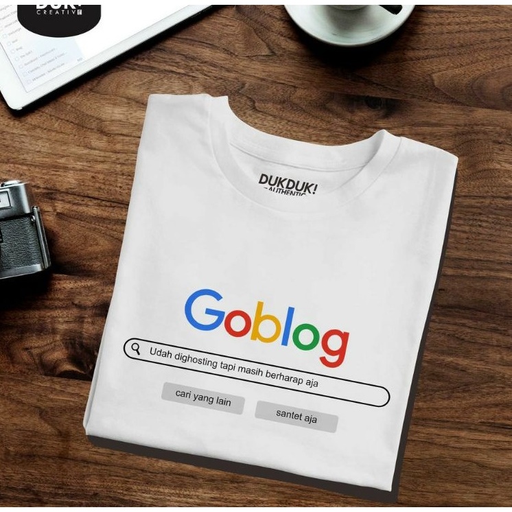 ที่ไม่ซ้ํากัน Word เสื้อยืด GOBLOG G00gLE โลโก้ Distro เสื้อยืดสําหรับผู้ชายและผู้หญิง viral โพลีเอส