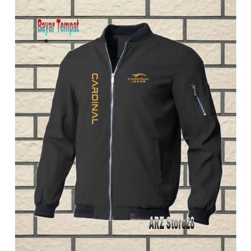 ฟรี Prasut Bomber Jacket ข้อความ Gold Cardinal กางเกงยีนส์ Kirka ล่าสุด Distro เสื้อกันหนาว Bomber Jacket ผู้ชายผู้หญิงเสื้อผ้า