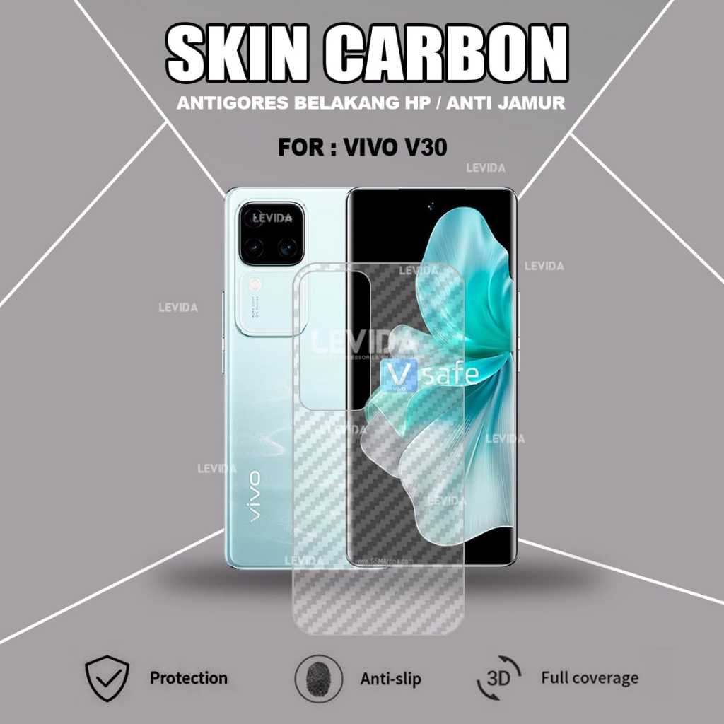 Skin Carbon Vivo V30 Vivo V30 Pro Skin Back 3D Anti-scratch Skin Carbon Vivo V30 Vivo V30 Pro