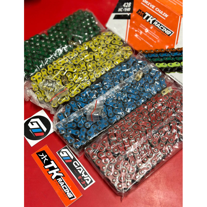 MERAH HIJAU TK Racing Chain 428 HC 130 L / 140 L แดง น้ําเงิน เหลือง เขียว แดง น้ําเงิน เหลือง เขียว