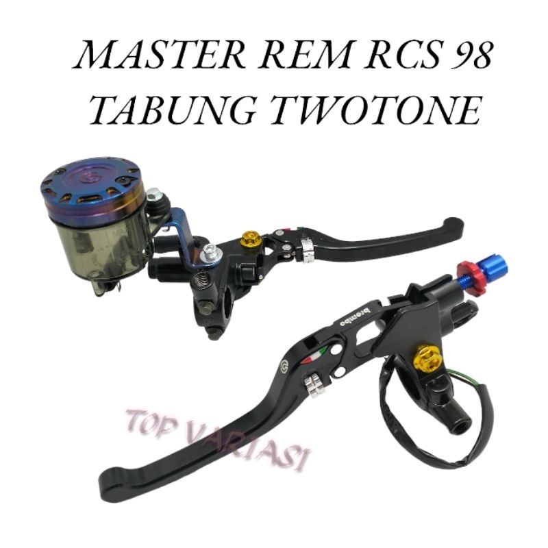 Handle Master เบรค Radial 98 18 ชุดซ้ายขวาหลอด Big Smoke Twotone Universal Rx King/ Beat/ Aerox/ Vario/ Sonic/ Satria Fu/ Gsx/ Lexi// Fino/ R15/ Xride/ CB150R/ CB150R/ Revo/x/x/x/x/x/x/ Spra Pro/ Crf/ Klx/ WR/ Jupiter/ Mx King/ Kharisma/ Suzuki Nex Etc