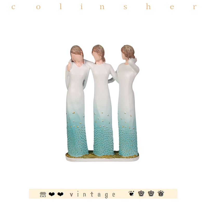 Colins Three Sisters ตู้แช่ไวน์ เฟอร์นิเจอร์เรซิ่น แนวสร้างสรรค์ สําหรับตกแต่งบ้าน ห้องนั่งเล่น ออฟฟิศ