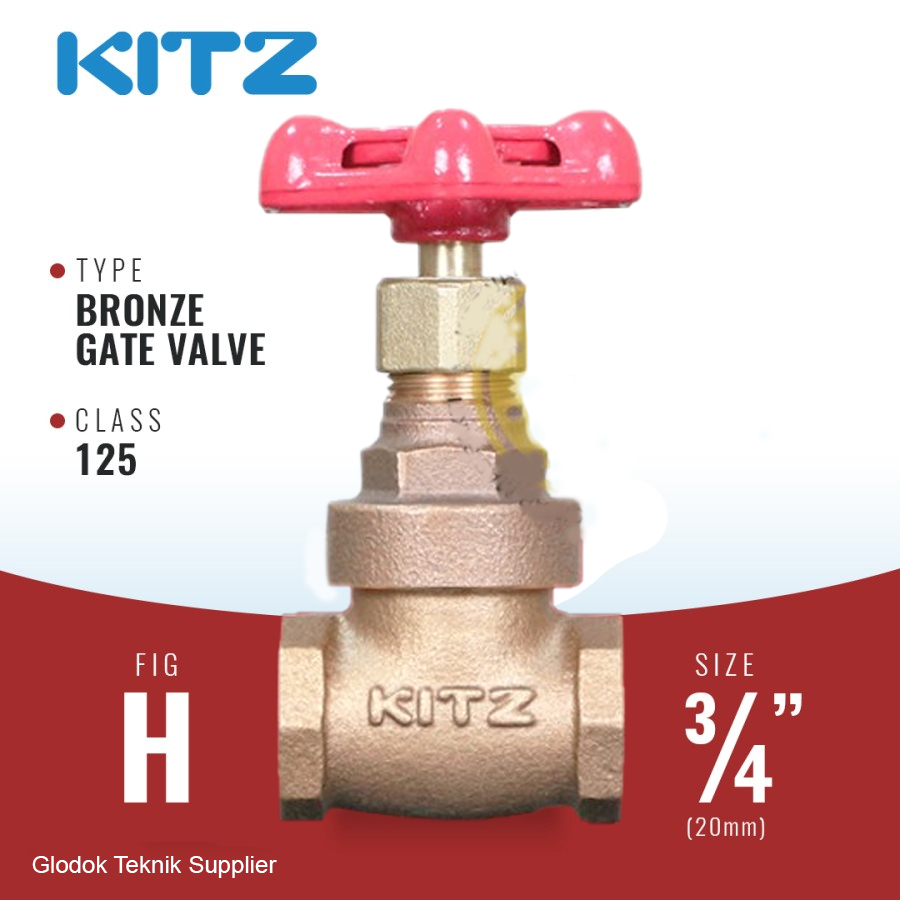 Kitz Gate Valve 3/4 Kitz Gate Valve Bronze Class 125w.og Screw Stop Faucet