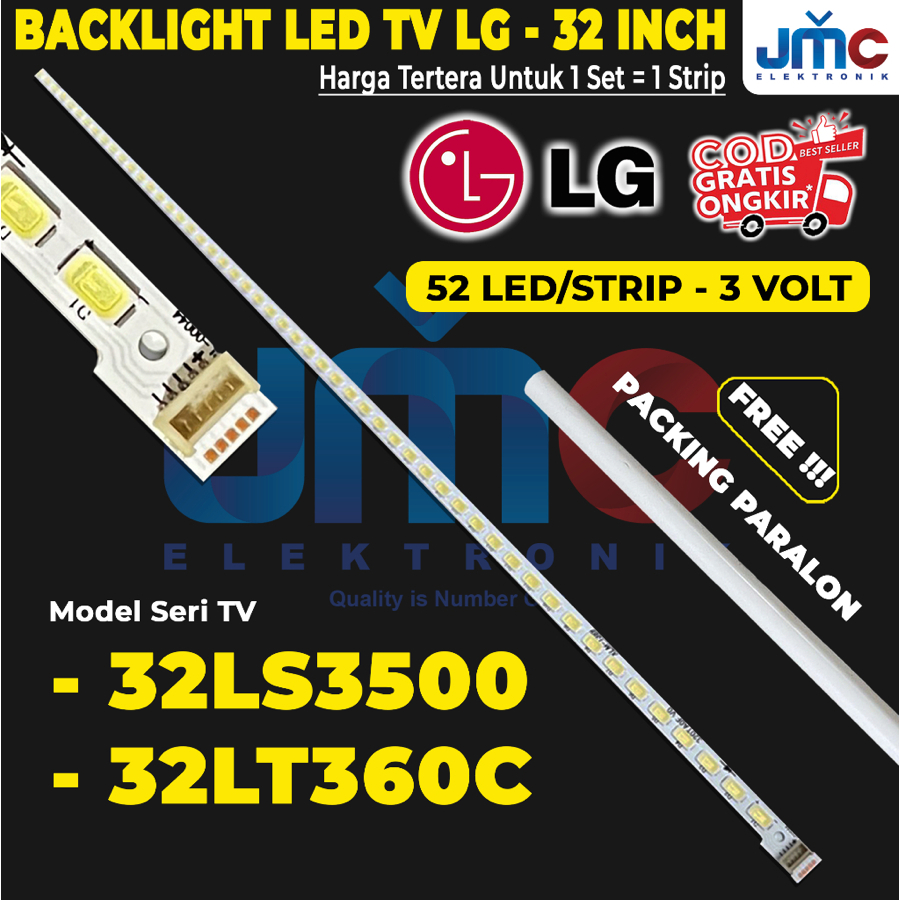 LG 32 INCH LED TV BACKLIGHT 32LS3500 32LT360C 32LT360 52 LED 3 VOLT