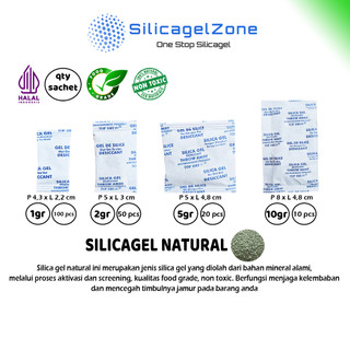 Silica Gel Natural 1 pack isi 100 sachet TERMURAH KUALITAS FOOD GRADE