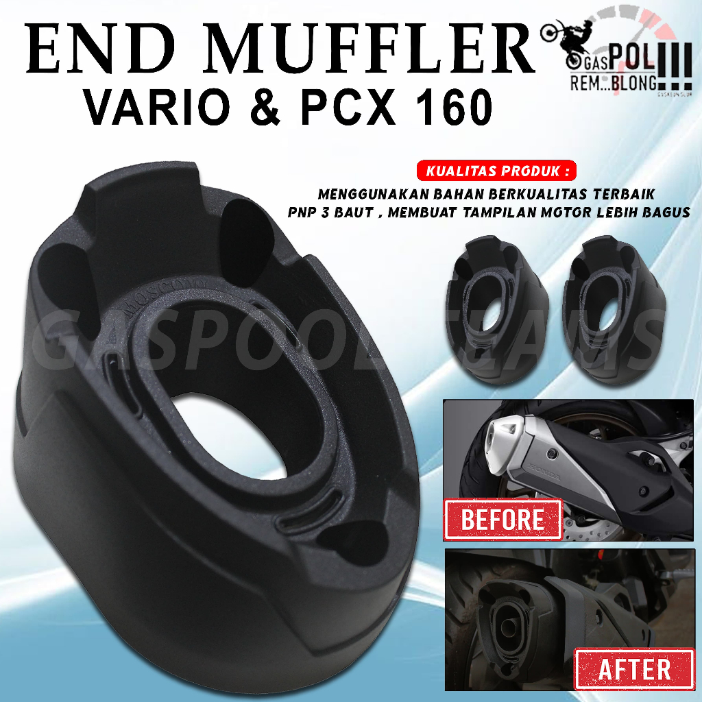 End MUFFLER ช่องทางไอเสีย VARIO 160 ABS CBS PCX 160 V160 PCX160 MUFLER CUP HONDA ACCECORIES PNP