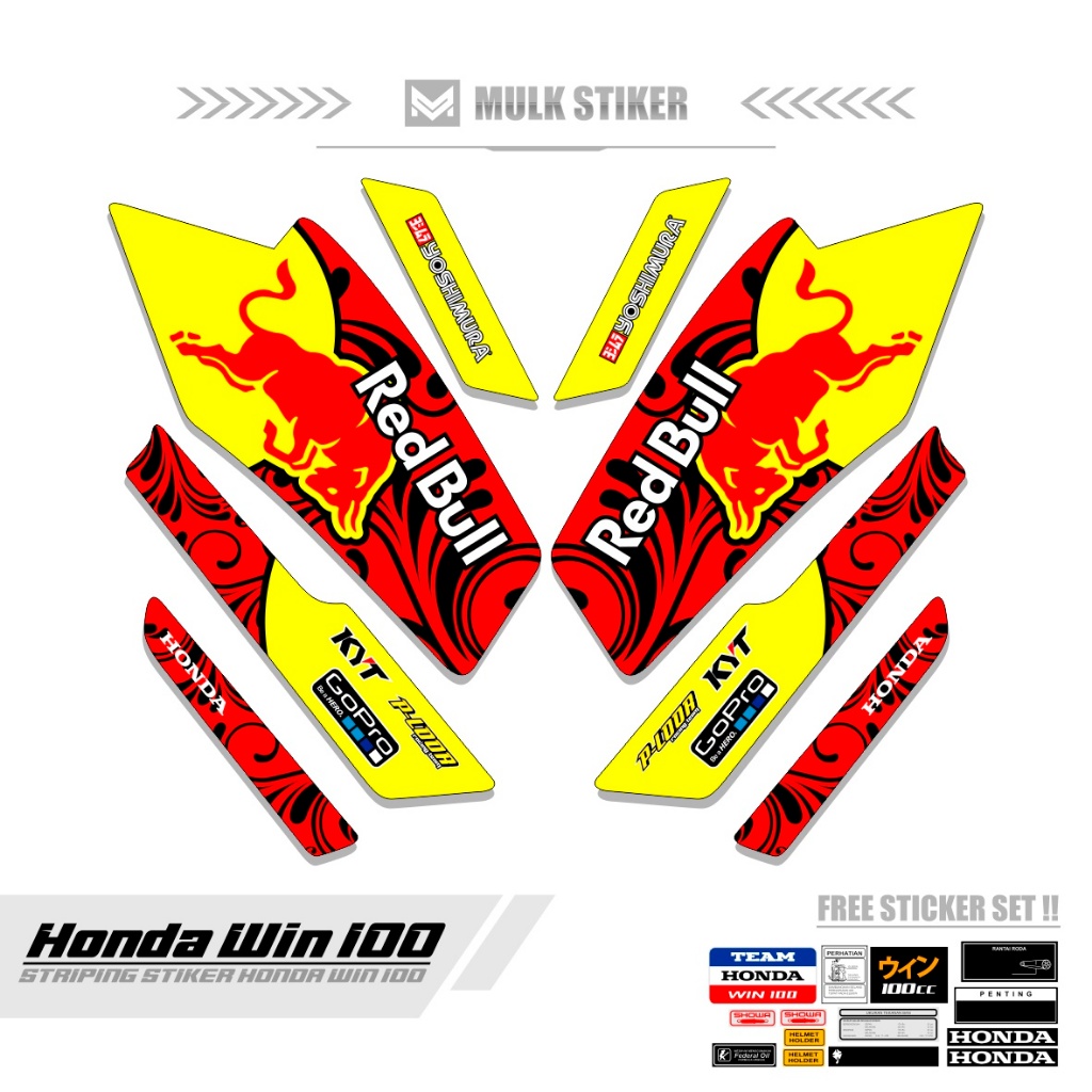 HONDA WIN STRIPING / MTF 77 / WIN 100 STICKER / WIN STICKER / STREET / STIPING / STRIPING / SKOTLET 