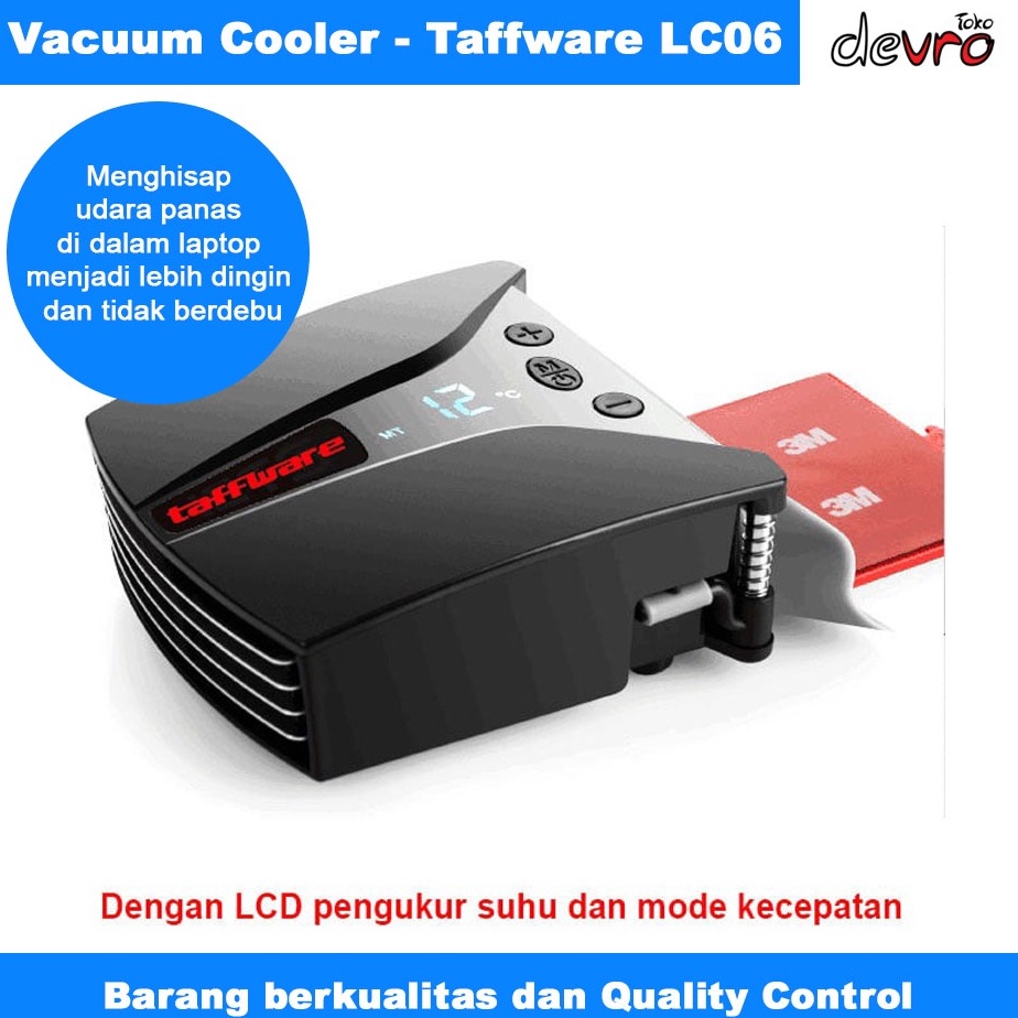สต็อกจํานวนจํากัด Taffia Universal แล็ปท็อปสูญญากาศ Cooler พร้อม LCD LC6 แล็ปท็อป Cooling Indicator