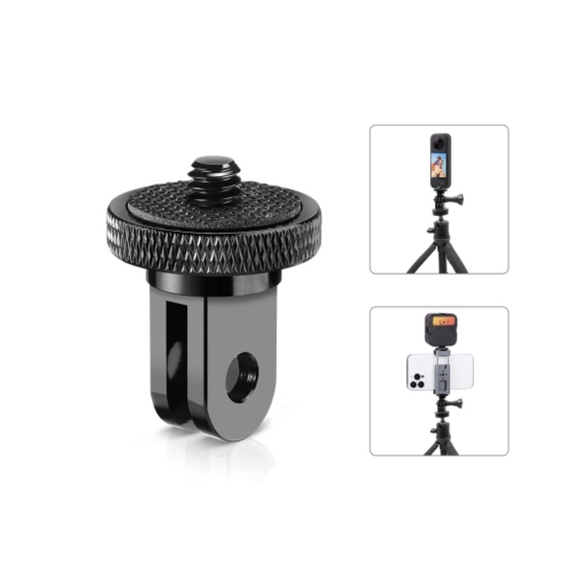 PULUZ 1/4 นิ้วสกรูโลหะขาตั้งกล้อง Mount Gopro Action กล้องอะแดปเตอร์ | PU705B | SKU 1.029.0101