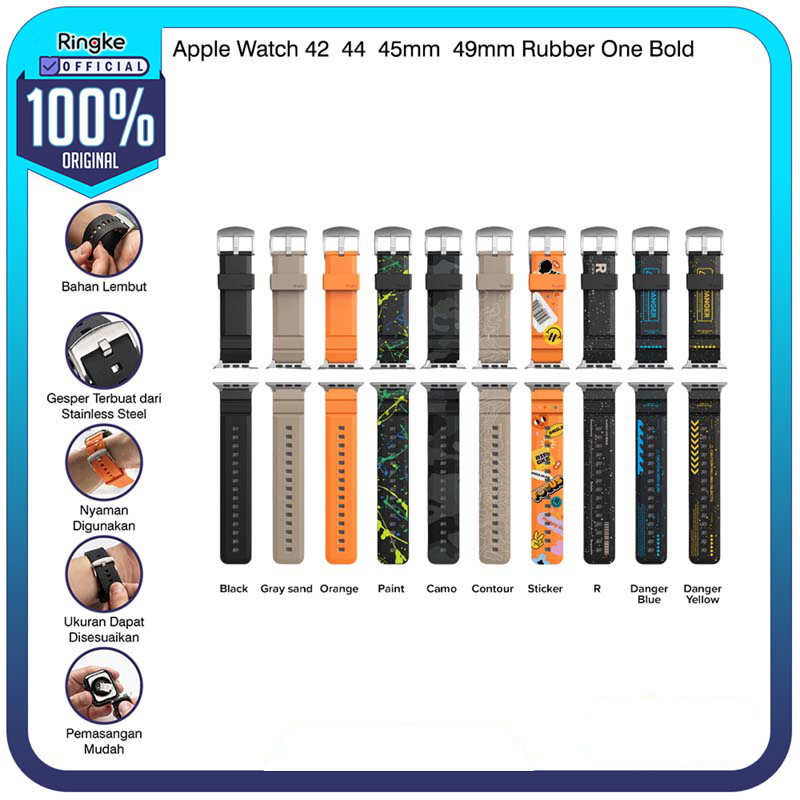 สายนาฬิกา Apple Watch 42 / 44 / 45mm / 49mm Ringke Rubber One สายนาฬิกา