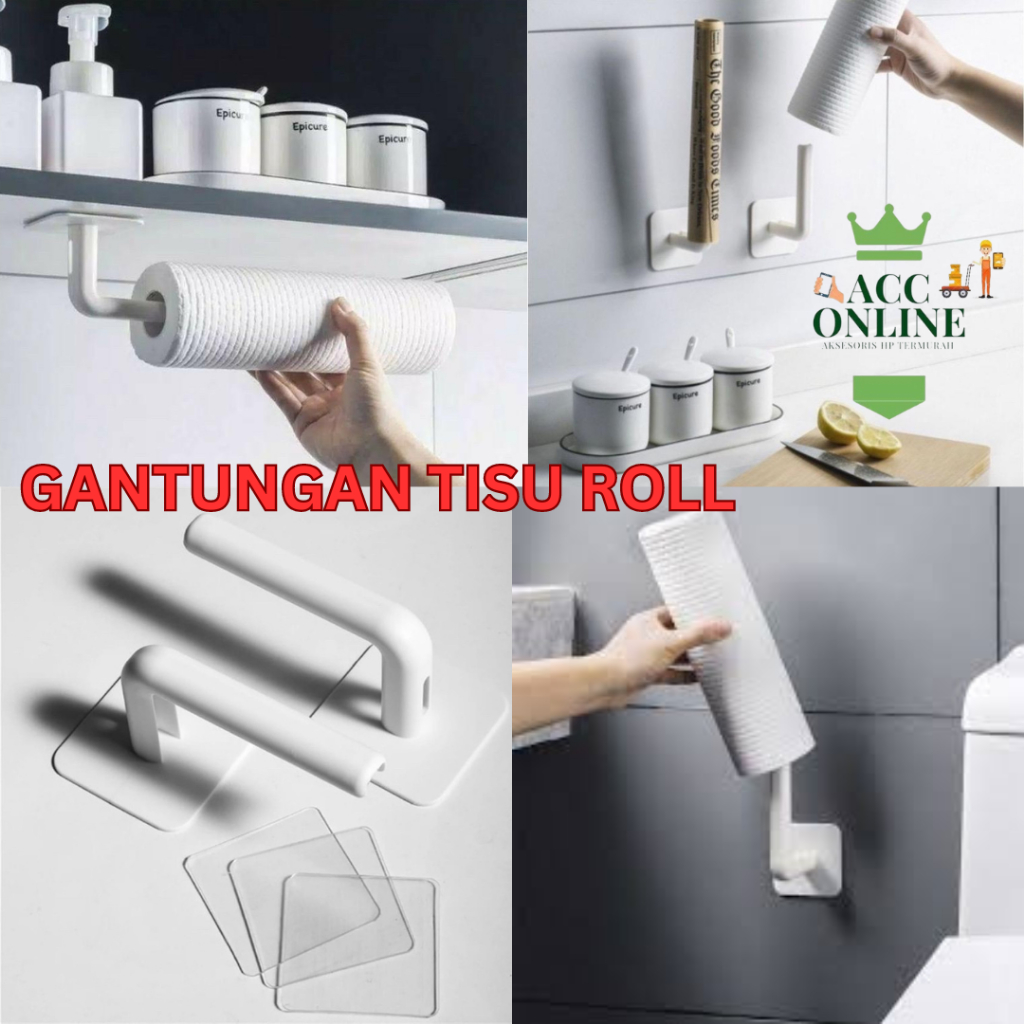 GANTUNGAN TISSUE ROLL HOLDER / TISSUE ROLL Hanger / Kitchen Cloth Hanger / TISSUE HOLDER