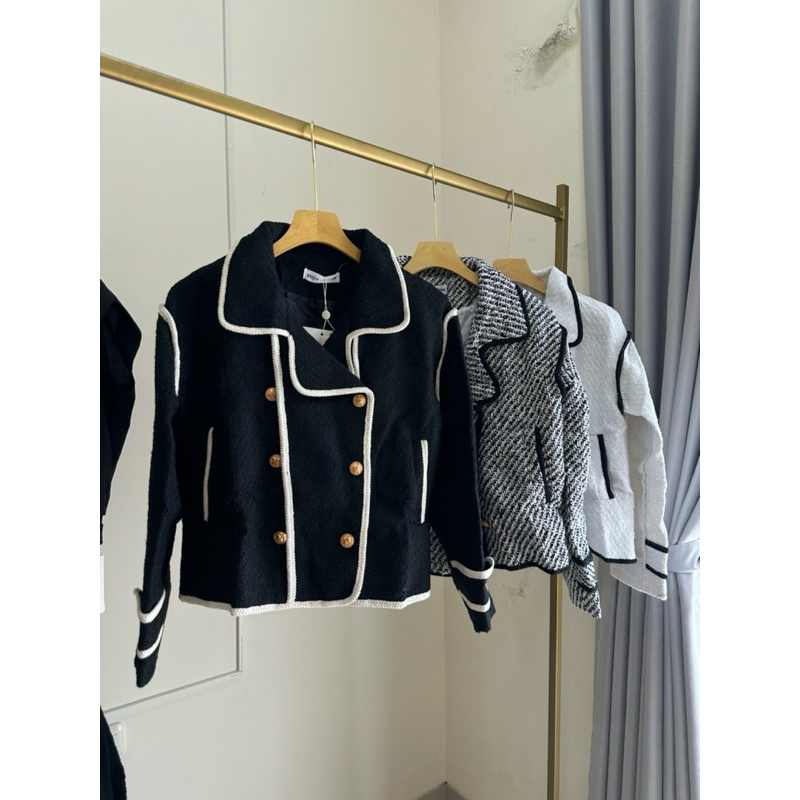 HELLO 50246 TWEED LONGSLEEVE BLAZER BANGKOK