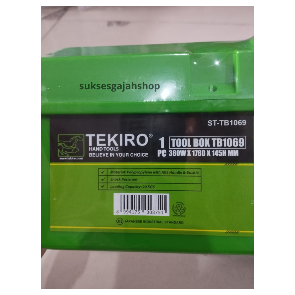 TEKIRO กล่องเครื่องมือ TB901 กล่องเครื่องมือ ST-TB1069 / กล่องเครื่องมือพลาสติก 38CM