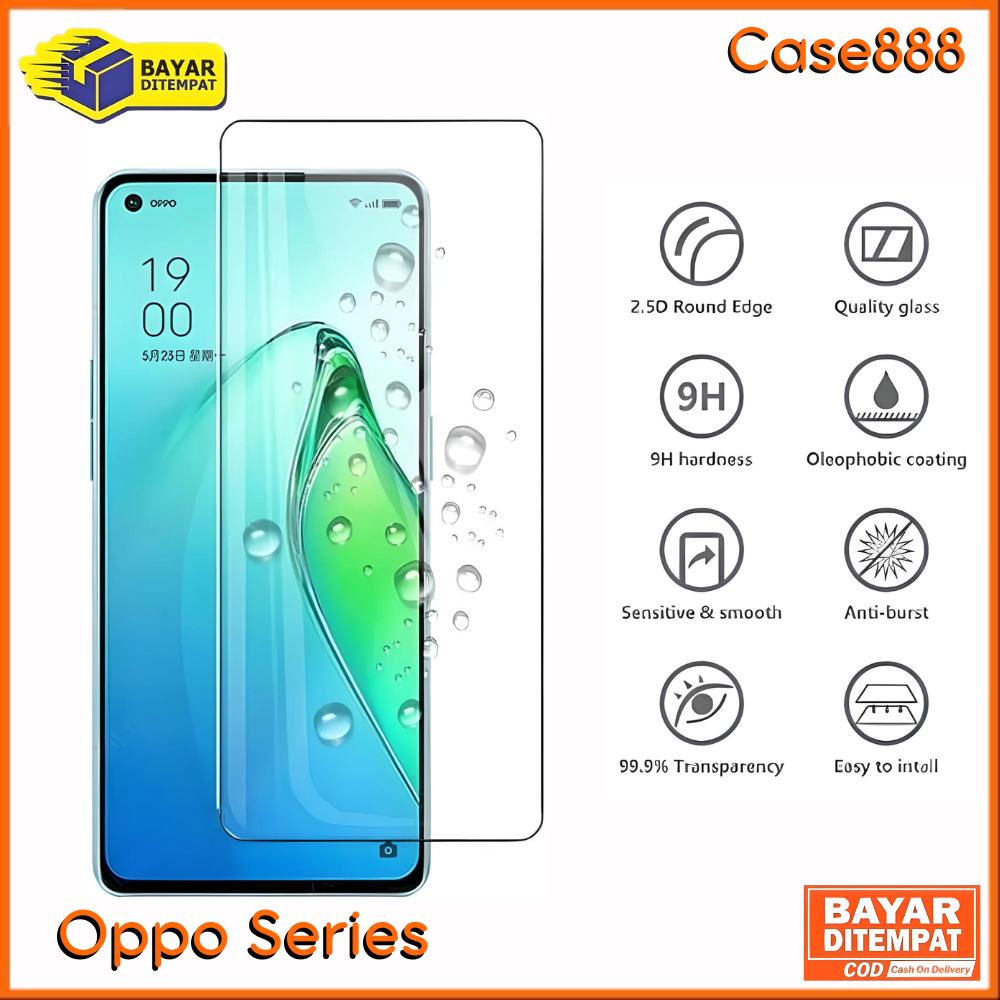 กระจกนิรภัย Oppo A79 5G A98 5G Reno 7 7Z 8 8Z กระจกกันรอย 9H คุณภาพพรีเมี่ยม (กระจกนิรภัย)