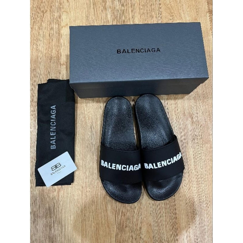Balenciaga รองเท้าแตะ สีดํา สําหรับผู้ชาย