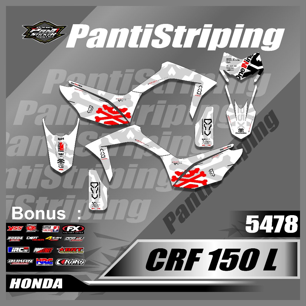 Striping STICKER Motor CRF 150L ธีม KSR Oneonenine VIRAL!! - มอเตอร์สต็อปเล็ต crf 150l ออกแบบใหม่