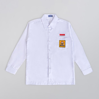 Seragam Sekolah Sanggar Ragam - Atasan Baju Kemeja Putih SMP Lengan Panjang