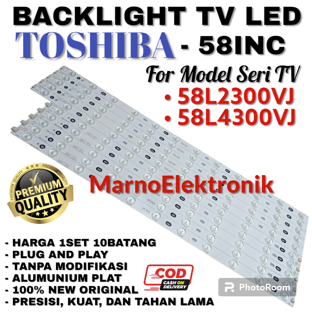TOSHIBA 58 INC INCH LED TV BACKLIGHT 58L2300VJ 58L4300VJ 58L2300 58L ไฟ LED BL ดั้งเดิม