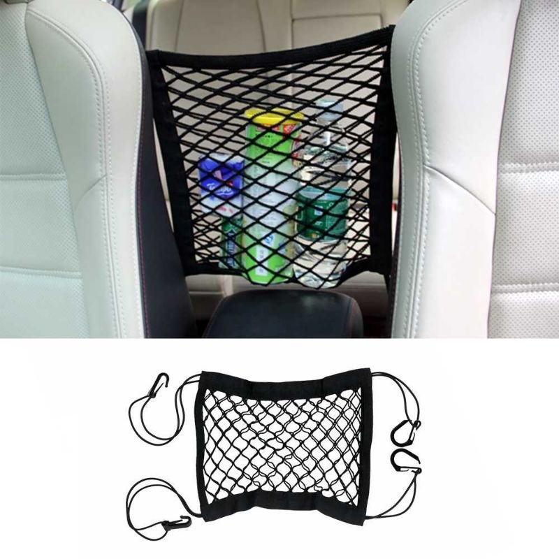 Car Net Organizer Car Storage Mesh Net - C38419 - สีดํา