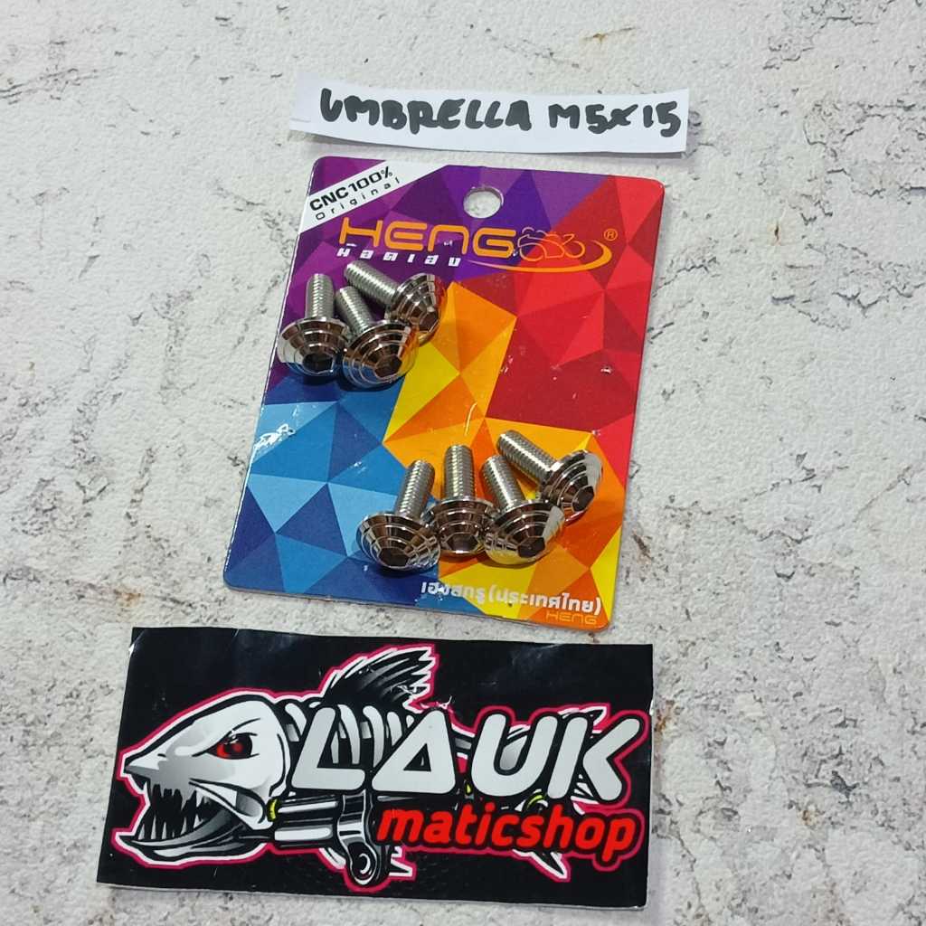 Probolt Heng กลอนสแตนเลส M5x15 เกลียว 8 ยาว 1.5 ซม. ร่มรุ่น original Heng thailand