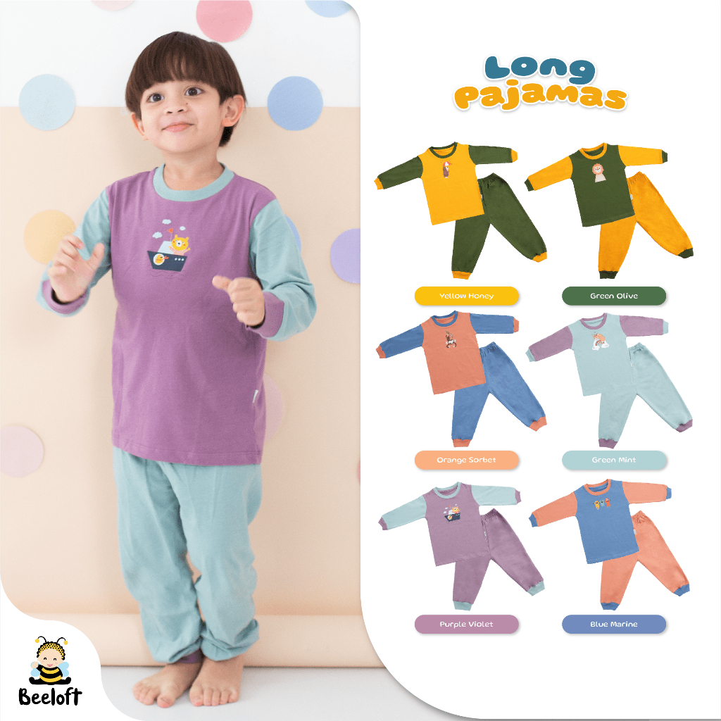 Beeloft Girls Boys Pyjamas Set - ชุดนอนแขนยาว