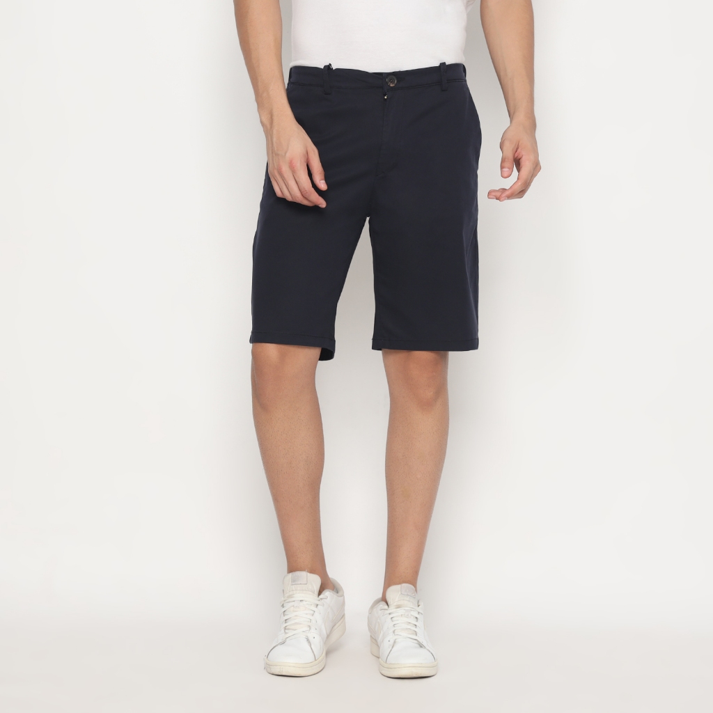 MON AKITA - Minami Mens Chino Short Dark Navy - กางเกงขาสั้นสีน้ําเงินเข้มผู้ชาย