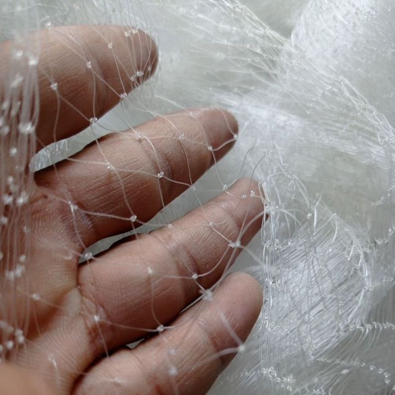 FISHING NET MATERIAL BOMNET LINE 0.20 HOLES 1 INCH / 1 FINGER FISHING NET BOMNET FISHING NET ปลาเล็ก