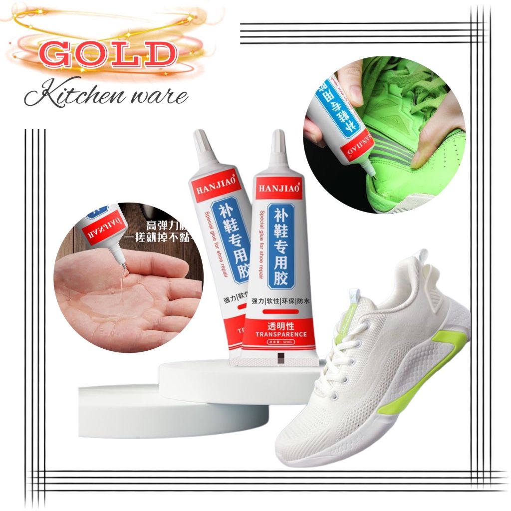 G853 กาวรองเท้ากันน้ําแบบใส 60ml กาวเหนียวพิเศษอเนกประสงค์ Hanjiao