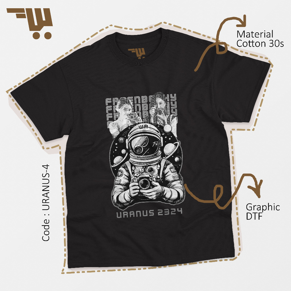 Monica - เสื้อยืด Freenbucky URANUS จากแฟนๆ รหัส URANUS-4 Unisex Cotton สบาย