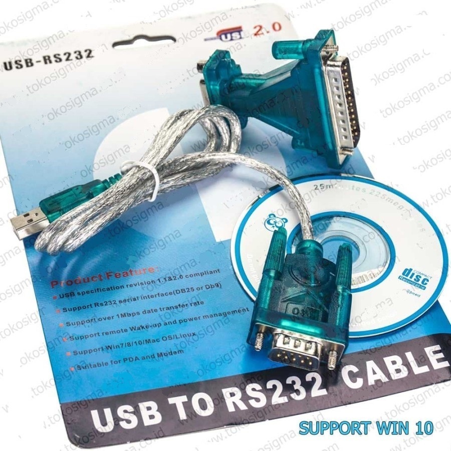 สาย USB TO SERIAL CONVERTER DB-9 RS232 DB9 RS-232 COM พอร์ตคอมโบ DB-25 ชายรองรับ win 10