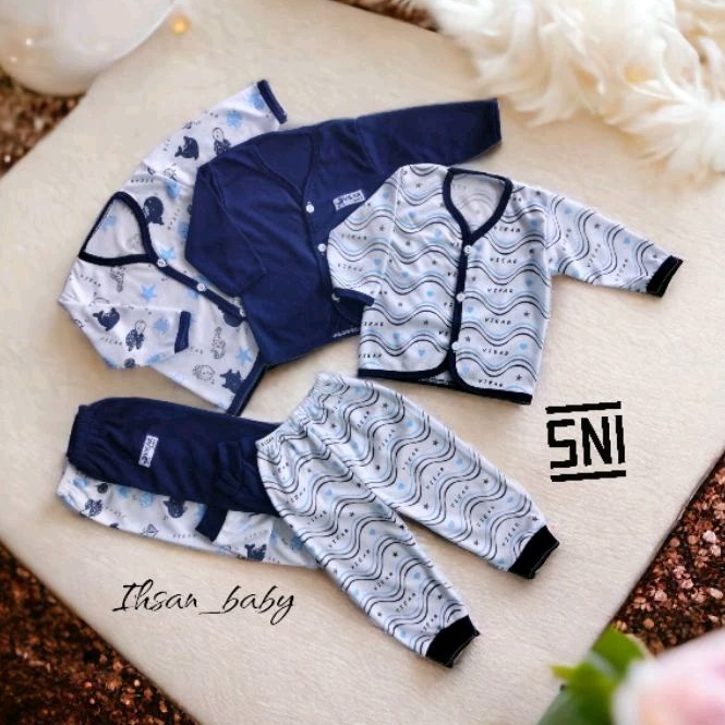 3 ชุด [6 ชิ้น] เสื้อผ้าเด็กแรกเกิดแขนยาว SNI VIEAR BABY
