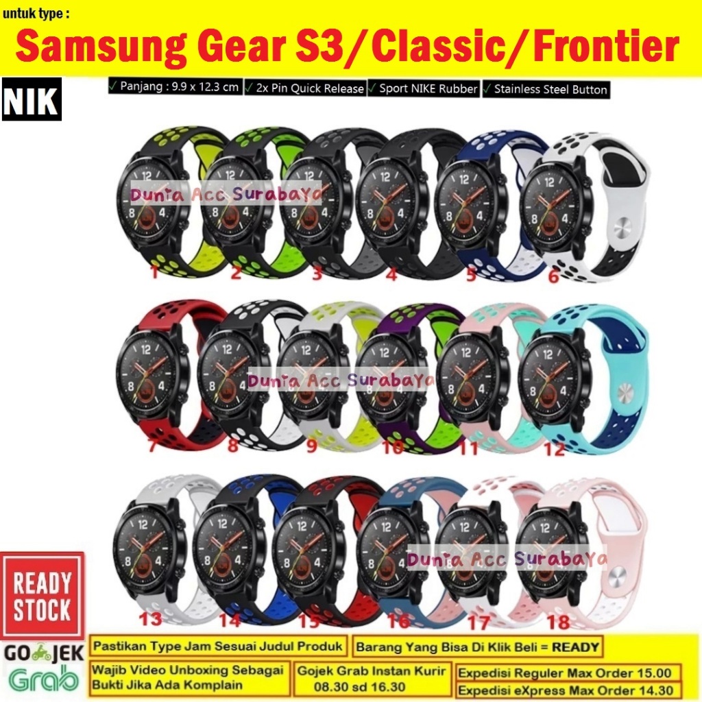 สายนาฬิกาข้อมือยาง สไตล์คลาสสิก สําหรับ Samsung Galaxy Gear S3 S3 Frontier S3 NIK