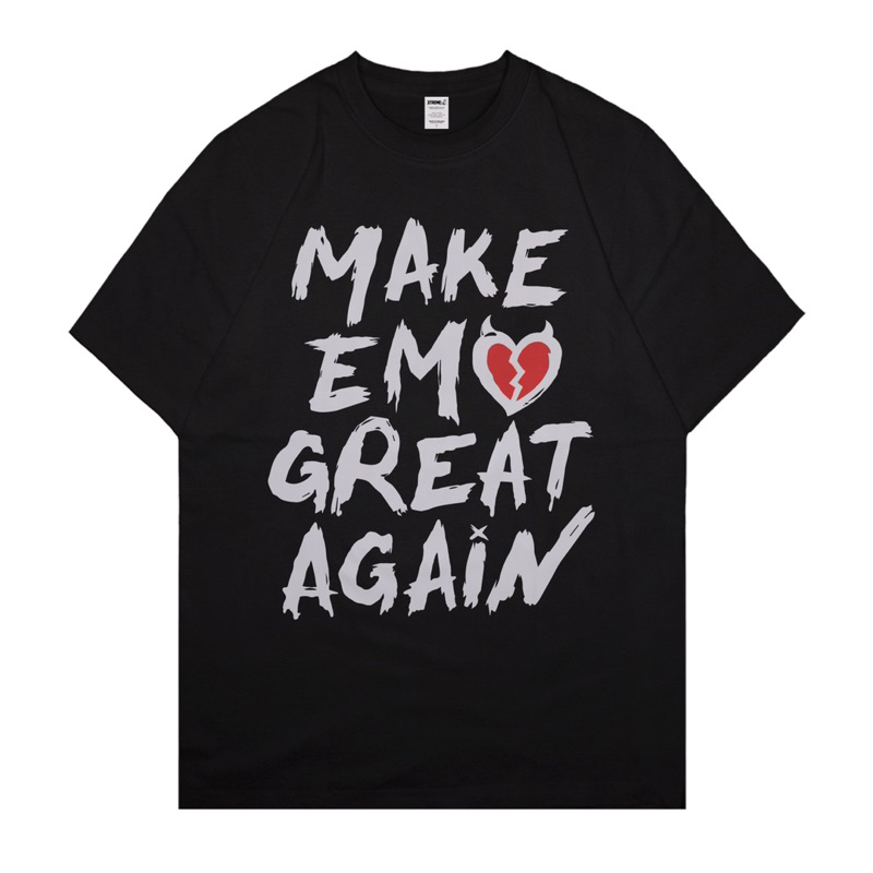 Xtrememerch Make Emo Great Again Boxy Fit T Shirt Original Kaos