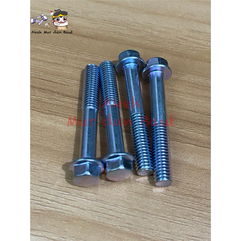MESIN CVT Bolt M6x40 / สลักเกลียวบล็อกเครื่องยนต์ M6x40 / สลักเกลียวหน้าแปลน M6x40 กุญแจ 8