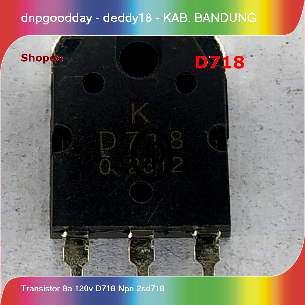 ทรานซิสเตอร์ 8a 120v d718 npn 2sd718