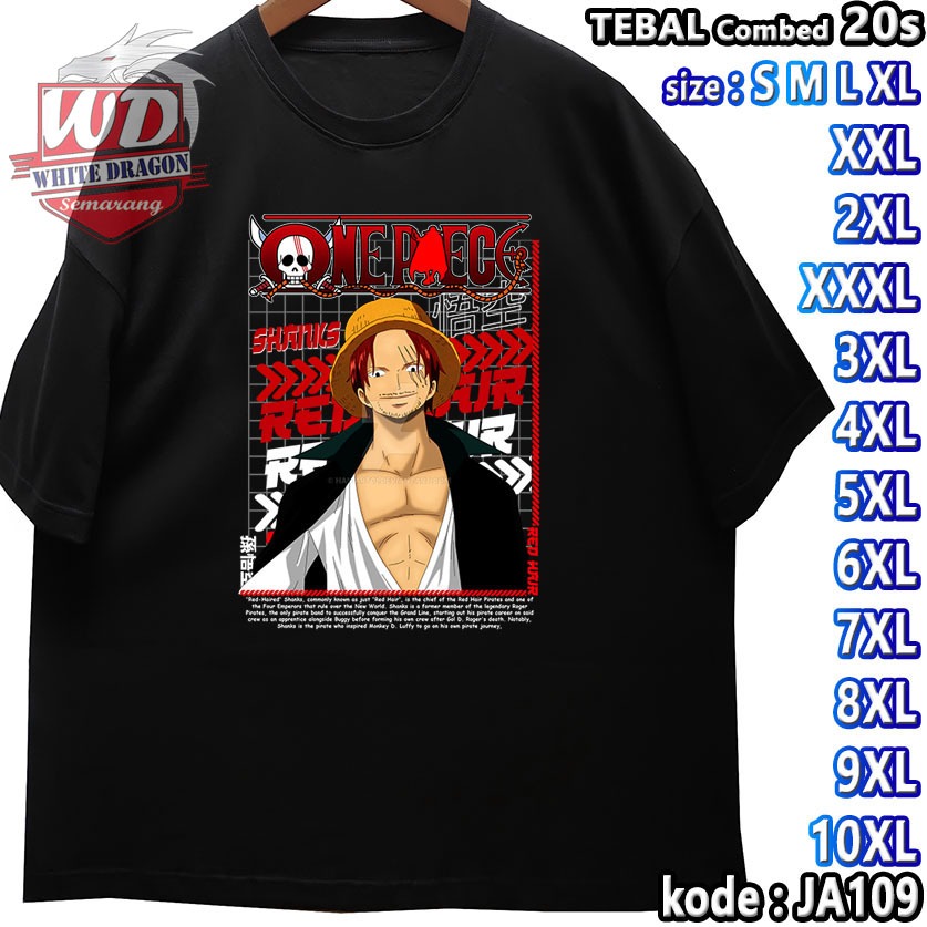 SHANK ONE PIECE เสื้อยืดขนาดใหญ่รหัส JA109 JUMBO 2XL 3XL 4XL 5XL 6XL 7XL 8XL 9XL 10XL
