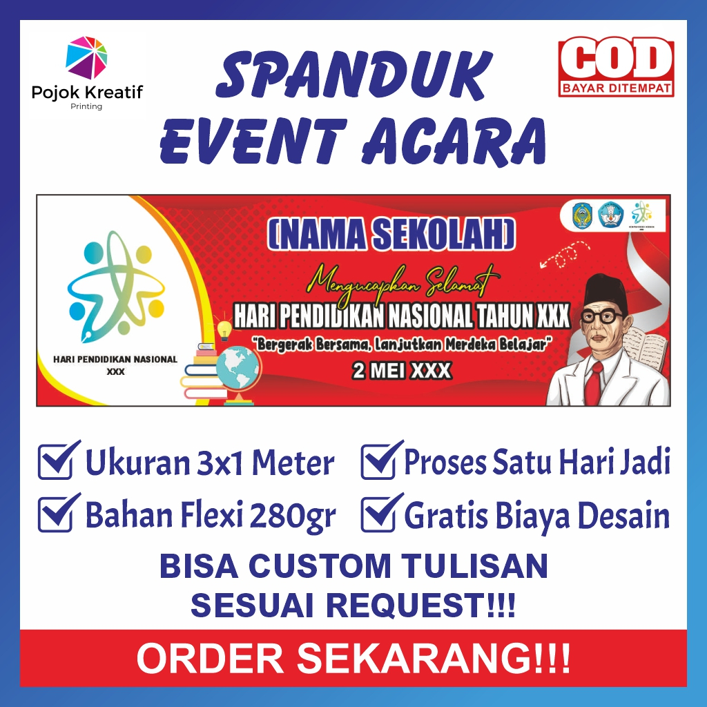 SCHOOL HARDIKAS EVENT EVENT EVENT BANNER 3x1 เมตร CUSTOM REQUEST ออกแบบฟรี FAST PROCESS CREATIVE COR