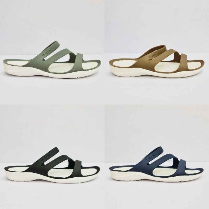 Crocs SWIFTWATER Sandals/Women 's FLAT Sandals/Women 's SLIDE Sandals/CTOCS